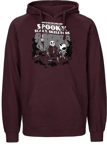 Spooky Scary Skeletons - grim fandango, cartoon, 30's cartoon, halloween, spooky, horror, sing, skeletons, classic gaming, gaming, sans, Tale, dry bones - Fairtrade Hoodie