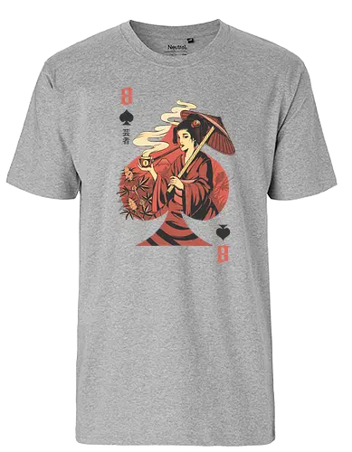 Weed Geisha - weed, ganja, geisha, japan, nippon, card game, card, kartenspiel, fun - Fairtrade T-Shirt