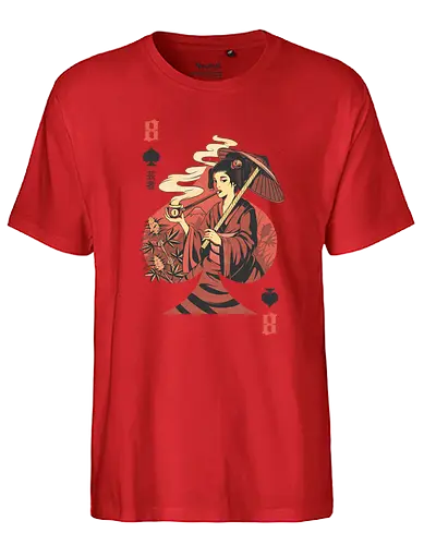 Weed Geisha - weed, ganja, geisha, japan, nippon, card game, card, kartenspiel, fun - Fairtrade T-Shirt