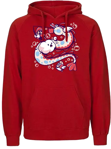 Fishing Day - mario, console, konsole, gaming, classic gaming, fisch, fish, angel, angeln - Fairtrade Hoodie