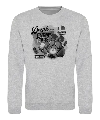Enemy Tears - smash, isabelle, shi tzu, soulless, enemy, animal, Crossing, beat em up - Sweatshirt