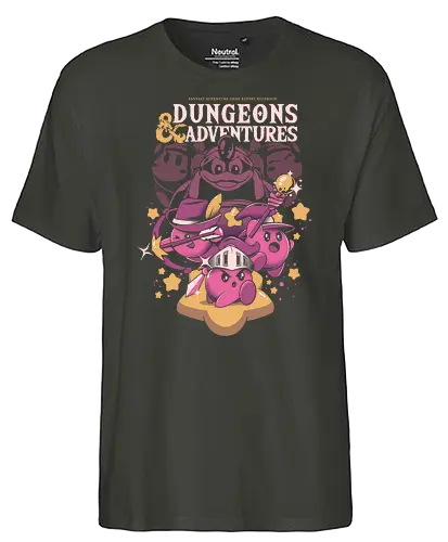 Dungeons & Adventures - dungeons, dragons, pnp, rpg, pen and paper, console, gaming, game, Pink - Fairtrade T-Shirt