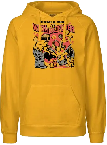 Lucifurrr - lucifer, luzifer, satan, teufel, demon, cat, devil, horns, evil, pentagram, skull, skulls, deal, purr - Fairtrade Hoodie