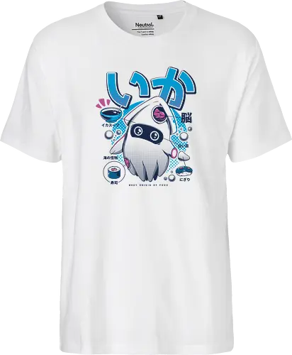 Squid Food - squid, kalmar, food, sushi, tantacle, nigiri, fish, fisch, tintenfisch, mario - Fairtrade T-Shirt
