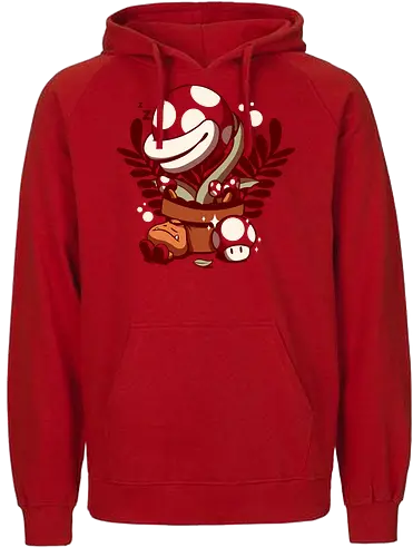 Nap Time - sleep, nickerchen, schlaf, mario, Piranha, mushroom, pilz - Fairtrade Hoodie