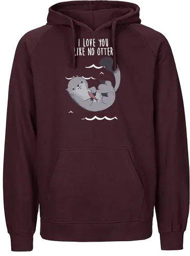 Like no otter - otter, love, ursulalopez - Fairtrade Hoodie