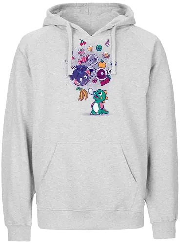 Many Bubbles - bubble bobble, gaming, ursulalopez, video game - Fairtrade Hoodie