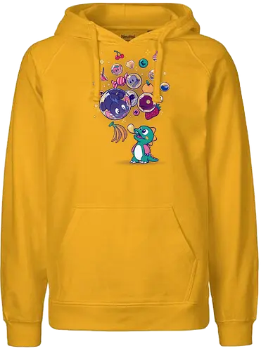 Many Bubbles - bubble bobble, gaming, ursulalopez, video game - Fairtrade Hoodie