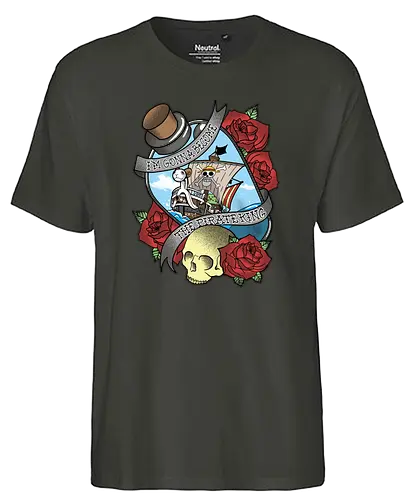The Pirate King - monkey d. ruffy, lorenor zorro, nami, sanji, nico robin, ursulalopez, st blue s - Fairtrade T-Shirt