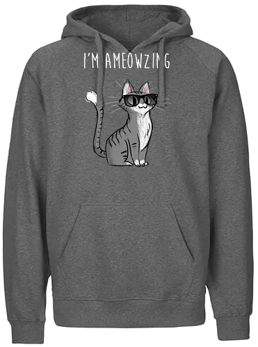 I'm Ameowzing - cat, ursulalopez, katze, meow, miau - Fairtrade Hoodie