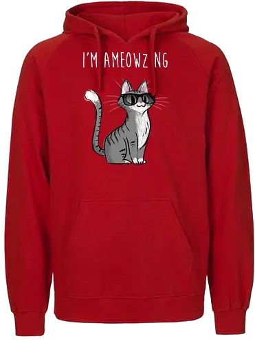 I'm Ameowzing - cat, ursulalopez, katze, meow, miau - Fairtrade Hoodie