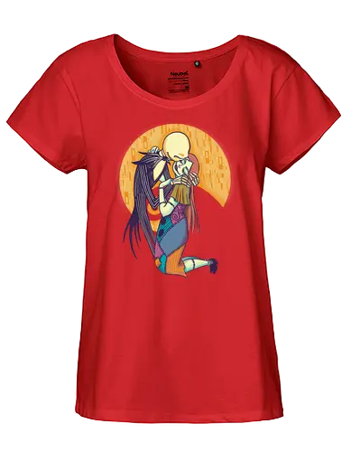 A kiss before Christmas - burton, kiss, film, ghost, creepy, spooky, x-mas, christmas, movie, nightmare - Fairtrade Girl Shirt