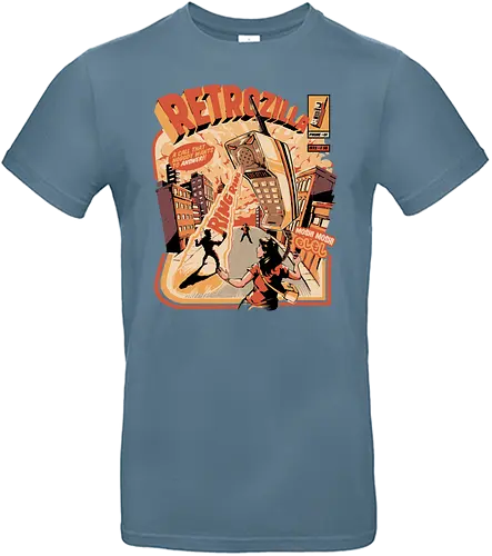 Retro Phonezilla - retro, kaiju, attack, telephone, handy, mobile - Standard T-Shirt