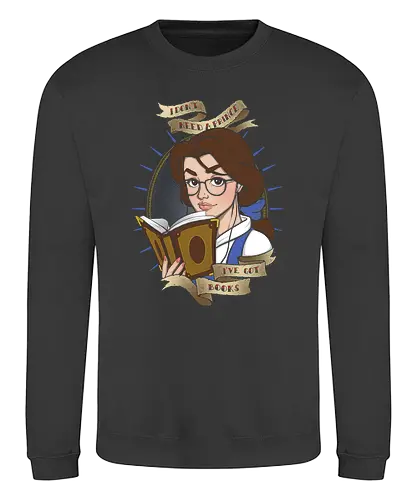 I've got Books - princess, feminism, emporwerment, girl power, gamergate, mashup, lesen, buch, prinzessin, feminist, we can do it - Sweatshirt