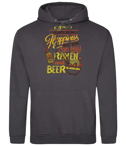 Ramen and Beer - ramen, beer, bier, Statement, HappiConsoles - Standard Hoodie