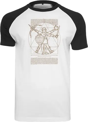 Vitruvian Hero of Time - vitruvian man, da vinci, leonardo, gaming, Hero of Time - Raglan T-Shirt