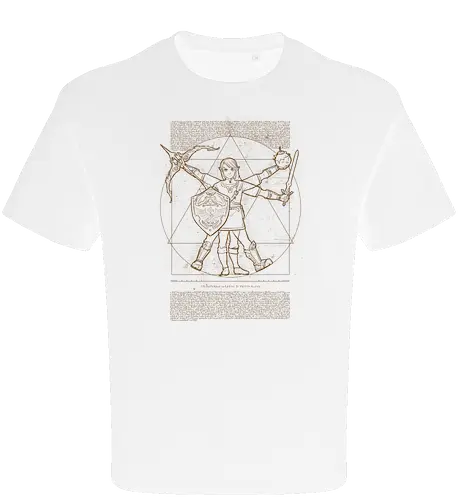 Vitruvian Hero of Time - vitruvian man, da vinci, leonardo, gaming, Hero of Time - Oversize T-Shirt
