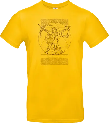 Vitruvian Hero of Time - vitruvian man, da vinci, leonardo, gaming, Hero of Time - Standard T-Shirt