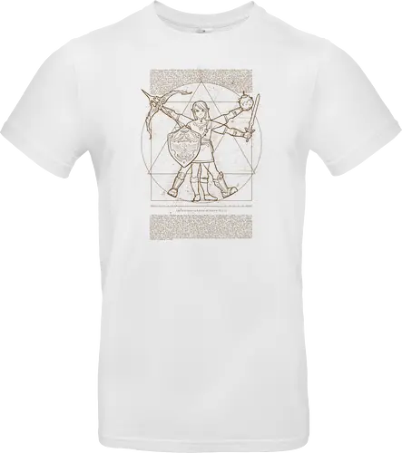 Vitruvian Hero of Time - vitruvian man, da vinci, leonardo, gaming, Hero of Time - Standard T-Shirt