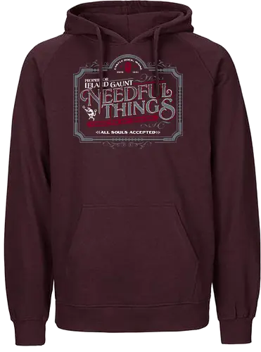 Needful Things - stephen king, castle rock, leland gaunt, walter o'dimm, devil, satan, teufel, maine - Fairtrade Hoodie