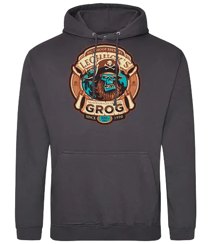 Le Chuck's Grog - rum, monkey island, le chuck, pirate, lucasarts - Standard Hoodie
