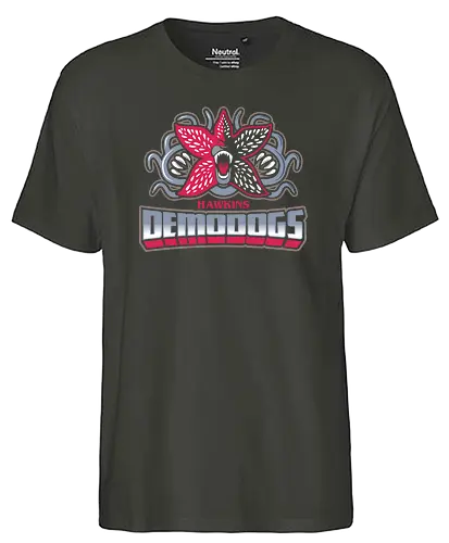 Demodogs - stranger kids, demo, series, tv, lucas, dustin, mike, will, eleven, dog, hund - Fairtrade T-Shirt