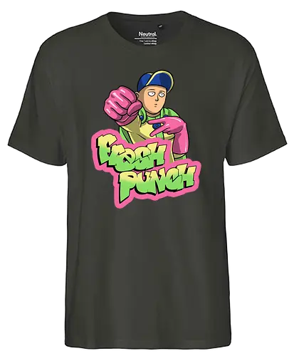 Fresh Punch - one punch man, fresh prine of bel air, mashup, anime, manga, saitama - Fairtrade T-Shirt