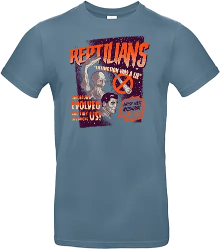 Reptilians - fun, Reptiloid, conspiracy theory, aluhut, verschwörung, reptile - Standard T-Shirt