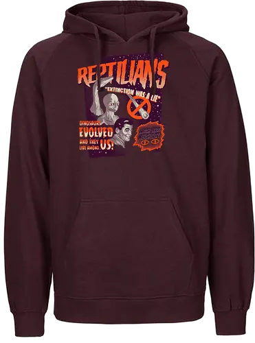 Reptilians - fun, Reptiloid, conspiracy theory, aluhut, verschwörung, reptile - Fairtrade Hoodie