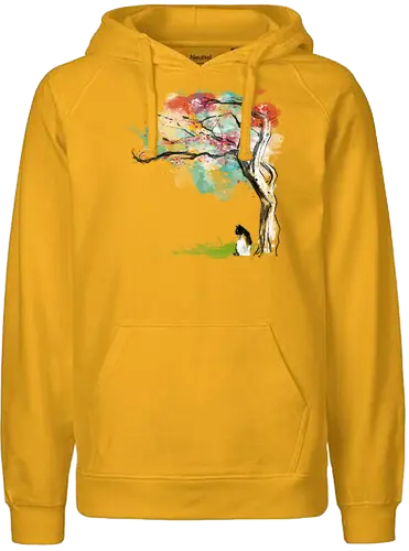 Sakura Delicious - sakura, kirschblüte, katze, kunst, art, japan, otaku, japanophil, kharmazero - Fairtrade Hoodie