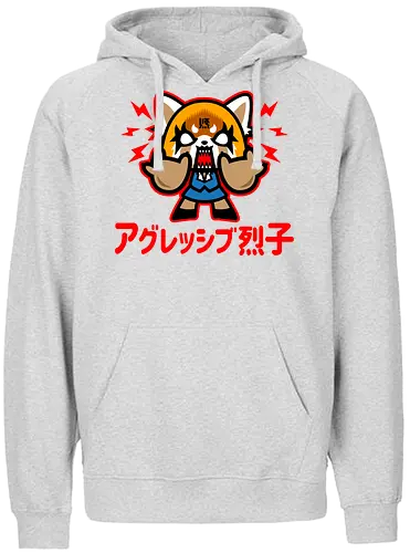 Chibi Aggretsuko - aggretsuko, anime, manga, yeti, sanrio - Fairtrade Hoodie