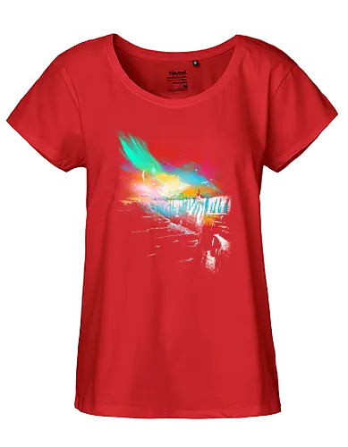 Sunset on the Wall - the wall, ice, fire, song, game, throne, winter, eis, feuer - Fairtrade Girl Shirt