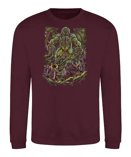 Godbusters - cthulhu, mashup, lovecraft, h.p. lovecraft, 80s, 80's classic movie, movie, film - Sweatshirt