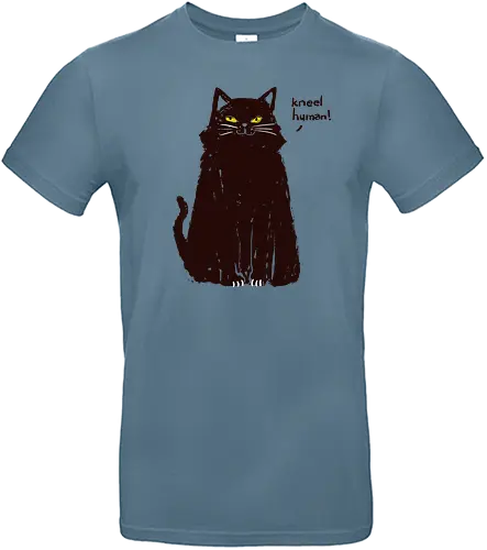 Kneel, Human! - cat, katze, kneel, human, boss, chef, befehl, untertan, devil - Standard T-Shirt