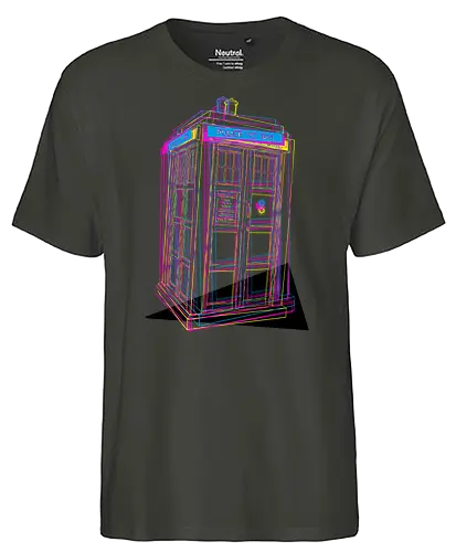 CMY Box - Doctor, tardis, cmyk, scifi, science fiction, Linrt - Fairtrade T-Shirt