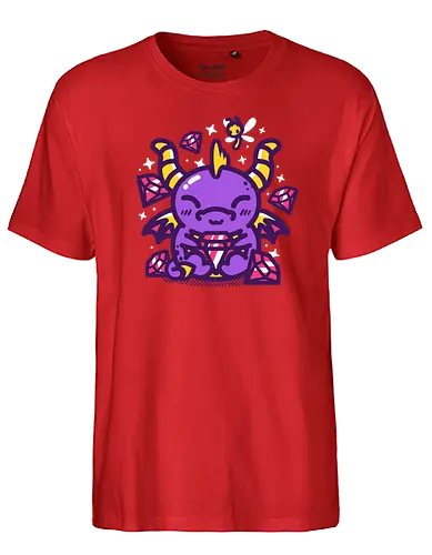Pick that Gem - Dragon, dragon, Gems, Sparx, jump'n'run, platformer - Fairtrade T-Shirt