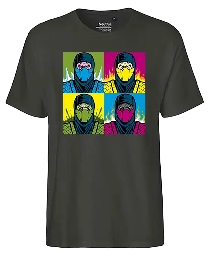 Pop Kombat - mortal, kombat, gaming, game, console, scorpion, bt em up - Fairtrade T-Shirt