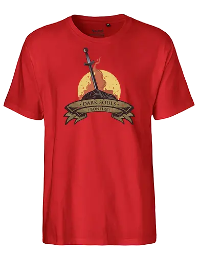 Bonfire - souls, gaming, leuchtfeuer, bonfire, respawn - Fairtrade T-Shirt