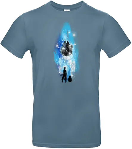 Space Falcon - space opera, falcon, star, wars, space, science fiction, scifi - Standard T-Shirt