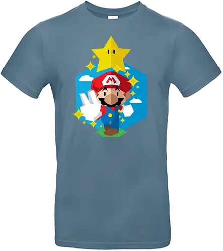 Here we go - mario, star, polygon, 64bit, 3d - Standard T-Shirt