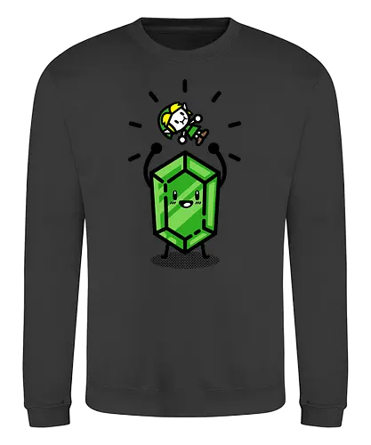 I'm rich! - Hero of Time, rupee, rubin, money, Princess - Sweatshirt