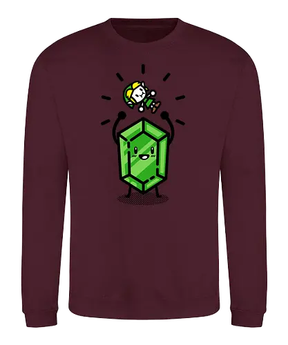 I'm rich! - Hero of Time, rupee, rubin, money, Princess - Sweatshirt