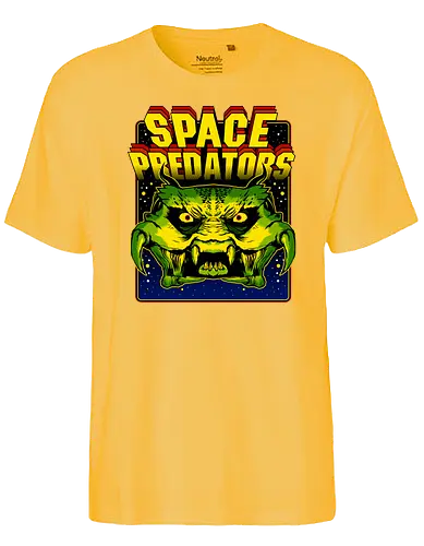 Space Predator - space, invaders, predator, predators, pew pew - Fairtrade T-Shirt
