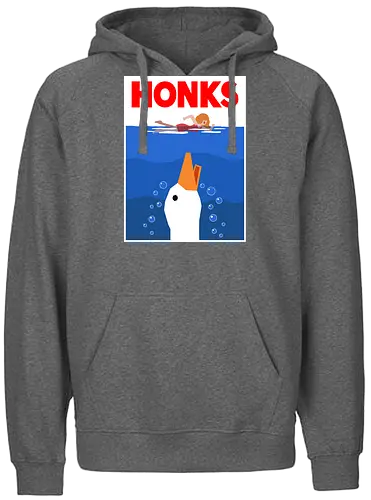 HONKS - Honk, Untitled Goose Game, goose, jaws, der weiße hai, movie, mashup, horror - Fairtrade Hoodie