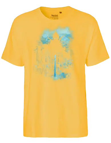 cthulu vs little hero - cthulhu, call of cthulhu, hero, fight, fantasy, scifi - Fairtrade T-Shirt