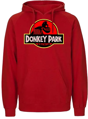 Donkey Park - donkey, kong, gaming, jurassic, park, dinosaurier - Fairtrade Hoodie