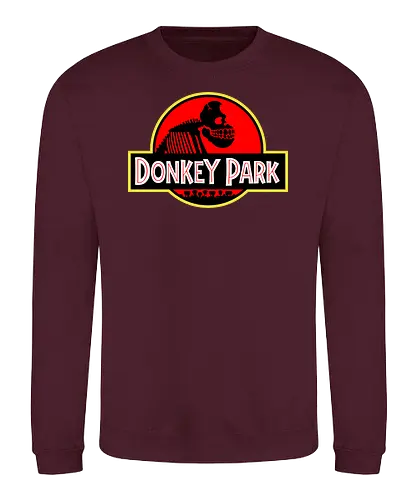 Donkey Park - donkey, kong, gaming, jurassic, park, dinosaurier - Sweatshirt