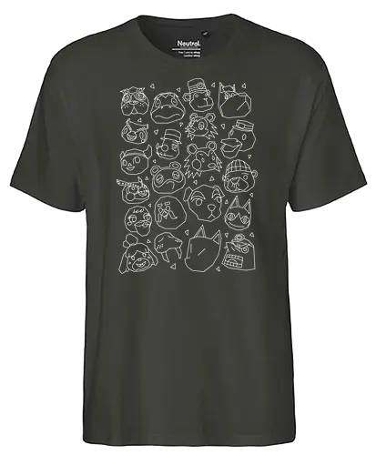 The Town Gang - animal, Crossing, isabelle, Horizons, Lf - Fairtrade T-Shirt