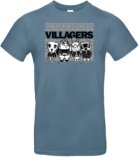 Villagers - Villager, animal, Crossing, isabelle, mole, dog, raccoon, bandshirt, punkrock - Standard T-Shirt
