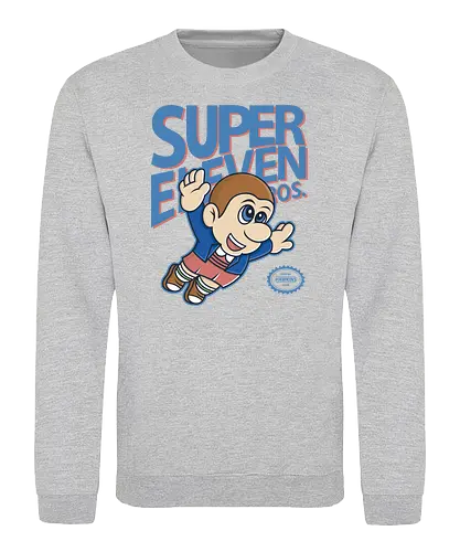 Super Eleven - stranger kids, eleven, will, mike, dustin, lucas, tv, series, mashup, retro, games - Sweatshirt